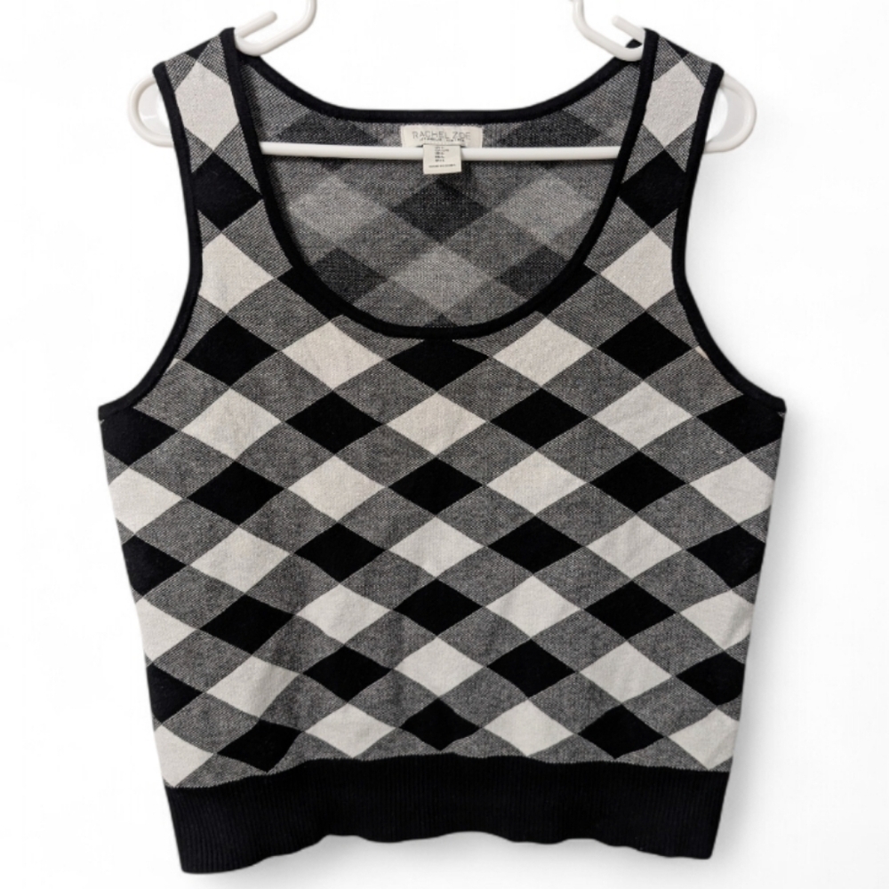 Like New! Rachel Zoe Argyle patterned sweater vest